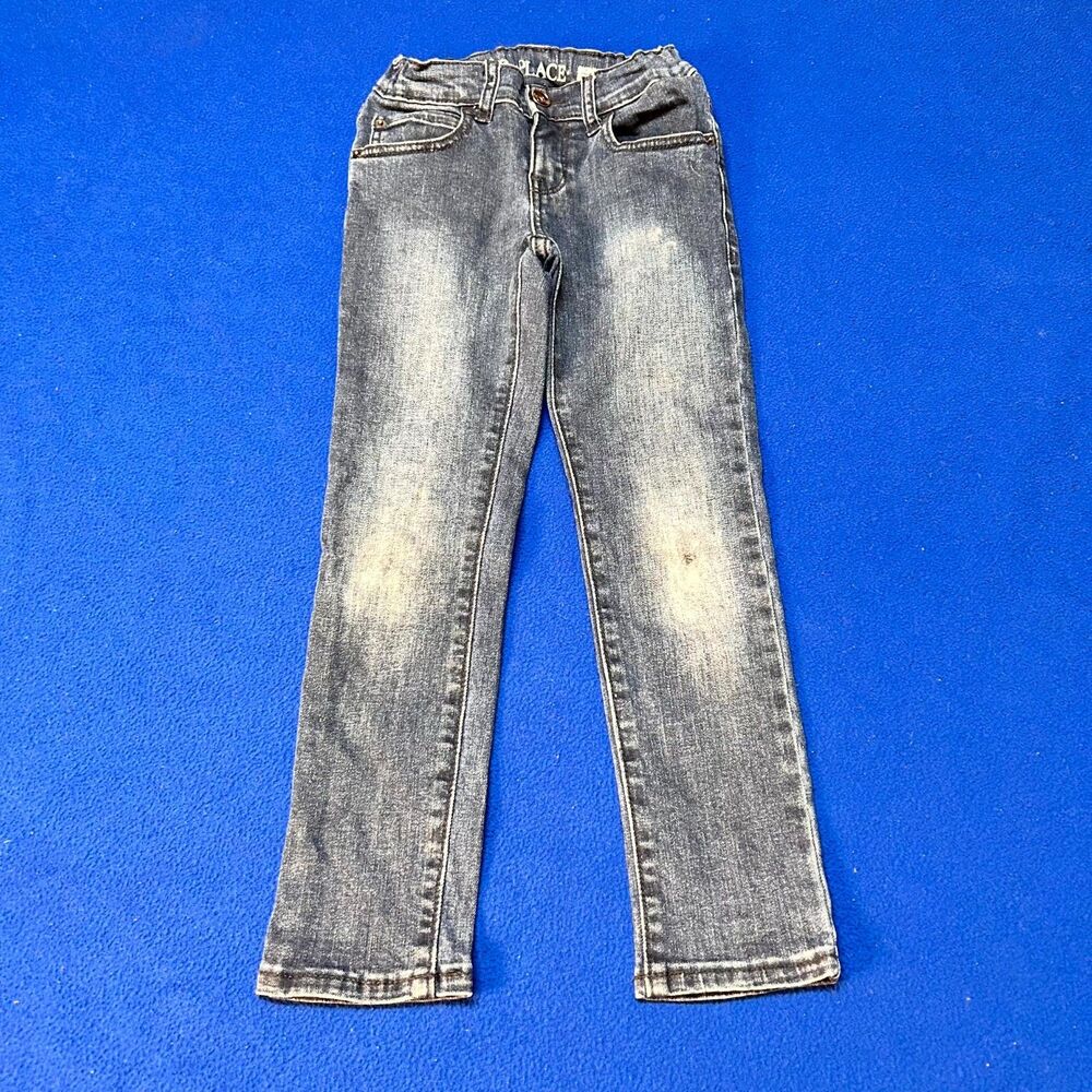 The Children’s Place Skinny Etroit Jeans Boys 6 Gray Denim Acid Wash Streetwear